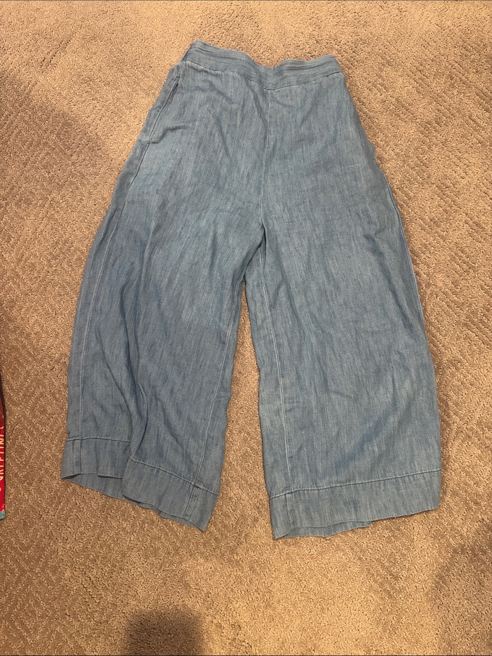 Madewell Light Blue Wide-Leg Bermuda Shorts